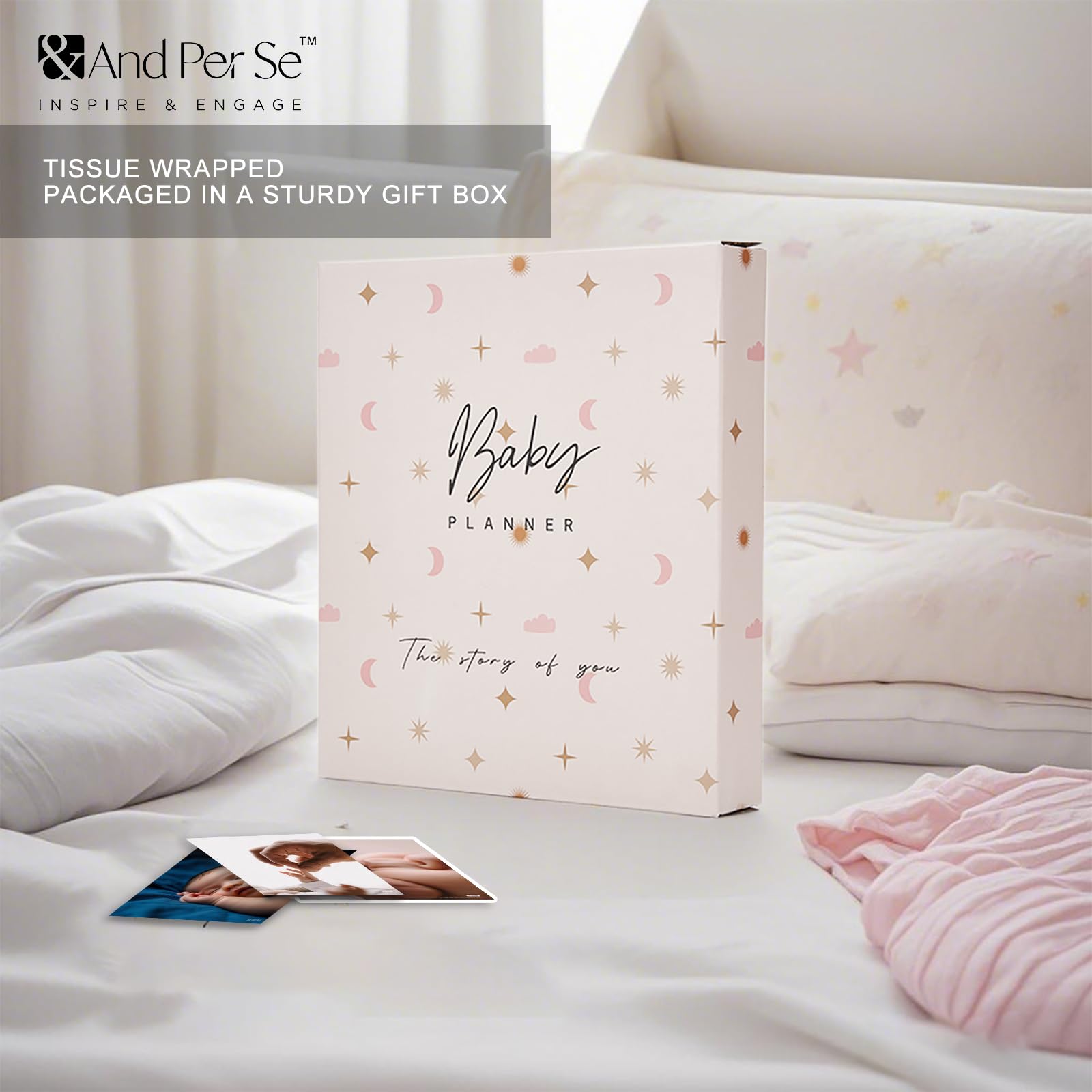 &And Per Se Baby Memory Book milestones from birth to five years.