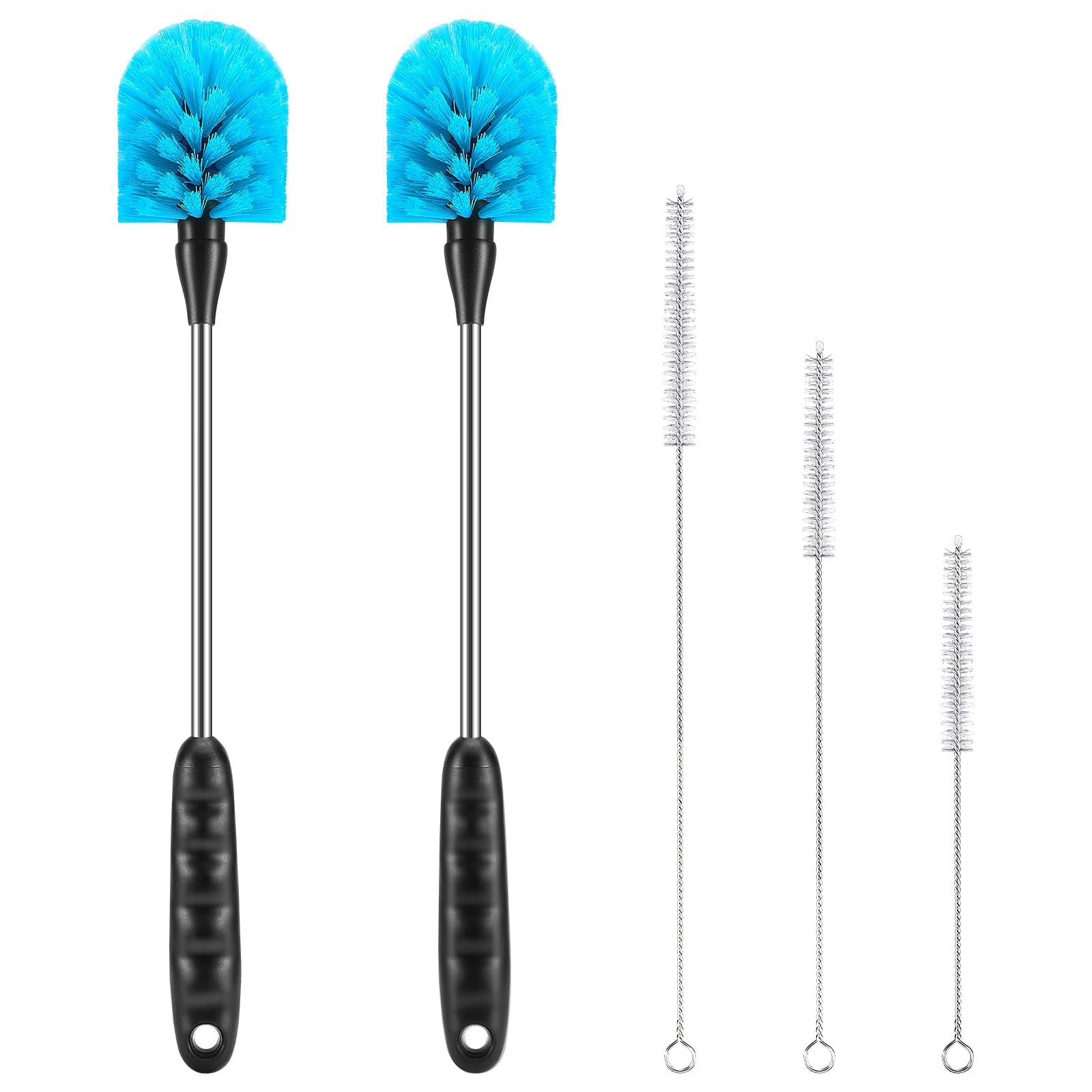 AnDock 5-pack bottle brush set with a 14-inch handle for deep reach.