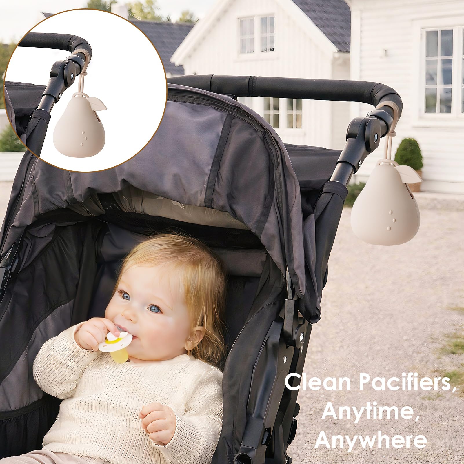Andy Bear trio blends softly with baby gear while staying hygienic.