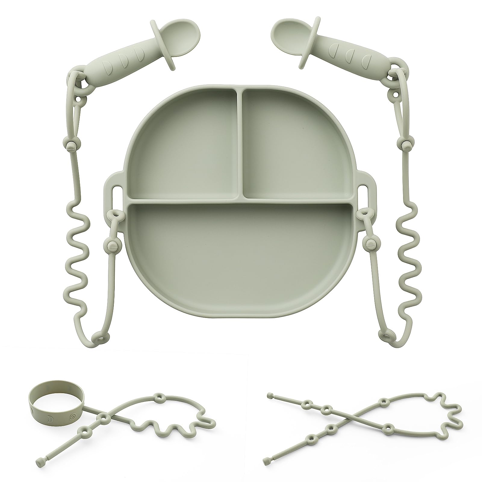 Andy Bear silicone suction plate keeps meals tidy and mess-free at home or on the go