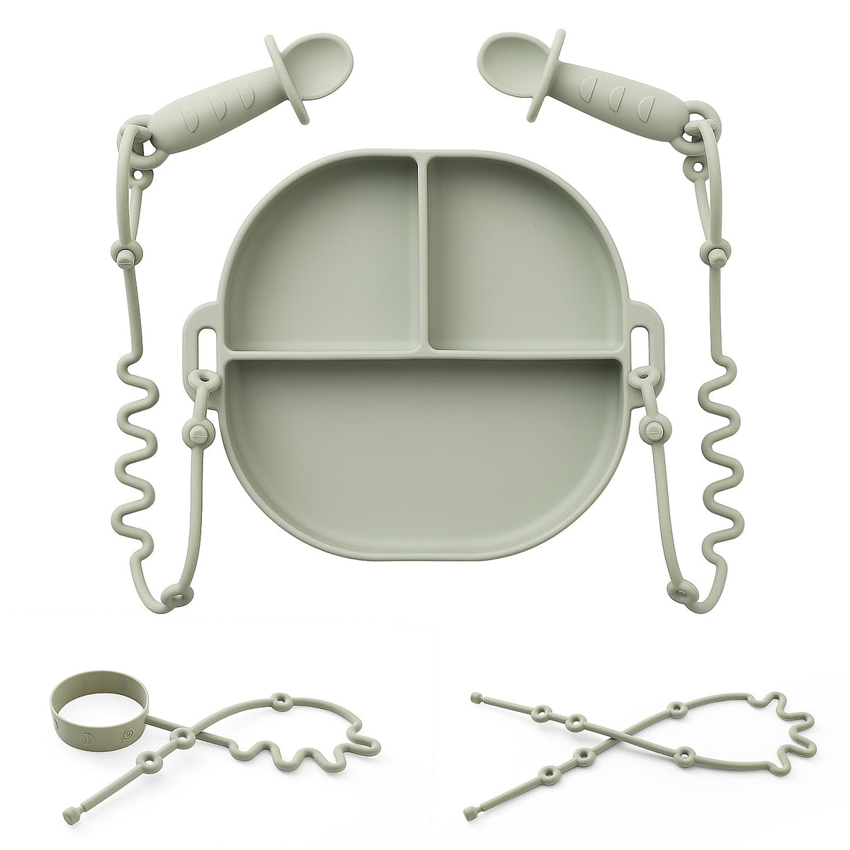 Andy Bear silicone suction plate keeps meals tidy and mess-free at home or on the go