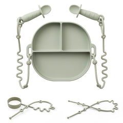 Andy Bear silicone suction plate keeps meals tidy and mess-free at home or on the go