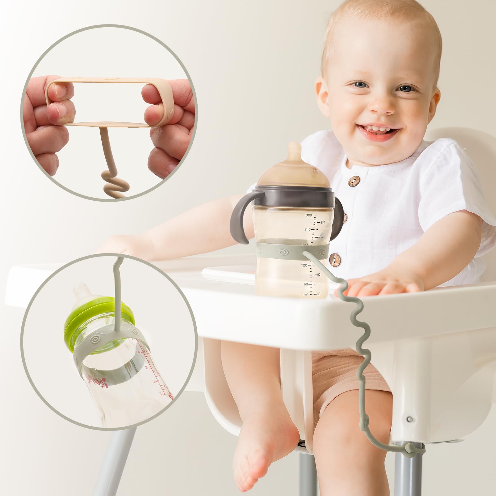 Andy Bear silicone straps are washable and boil-safe for reuse.
