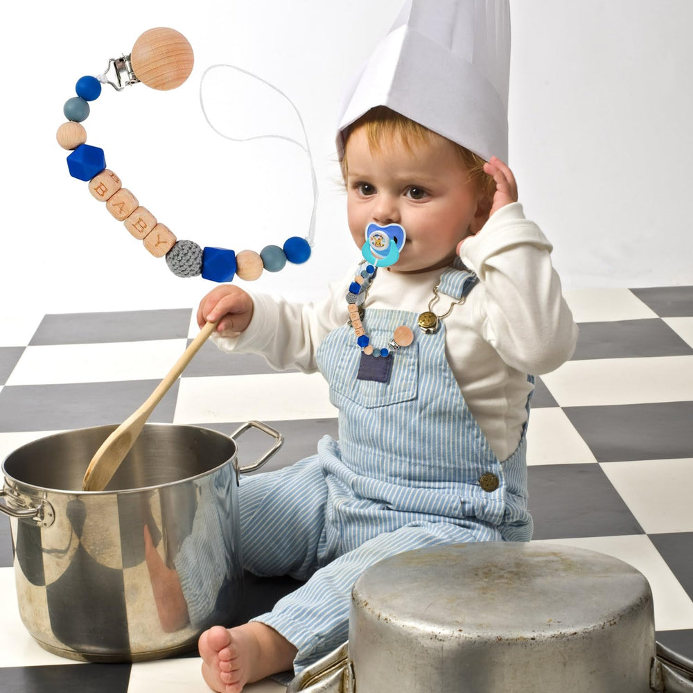 Anemeeoke beech wood pacifier suspender clip secure-attachment conveys reliability on-the-go.