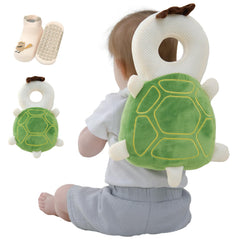 Anfrandce baby head protector backpack Turtle front view shows safe, lightweight protection
