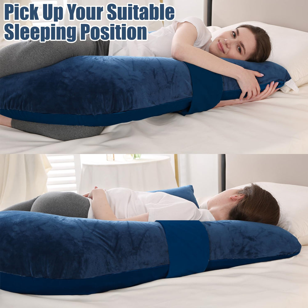 Anfrandce pregnancy pillow durable polyester fill retains shape night after night.