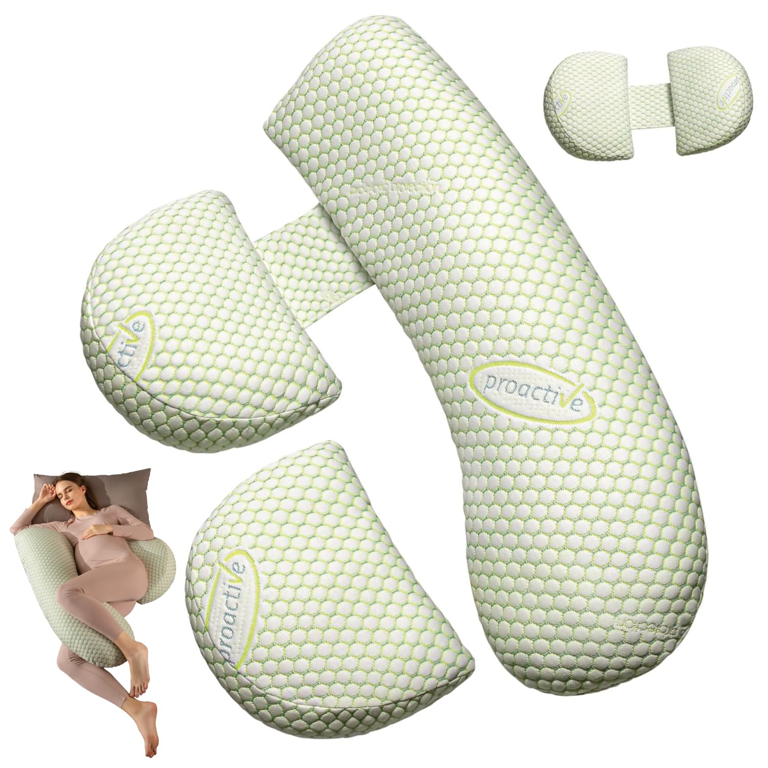 Anfrandce pregnancy pillow full-length provides full-body sleep support.