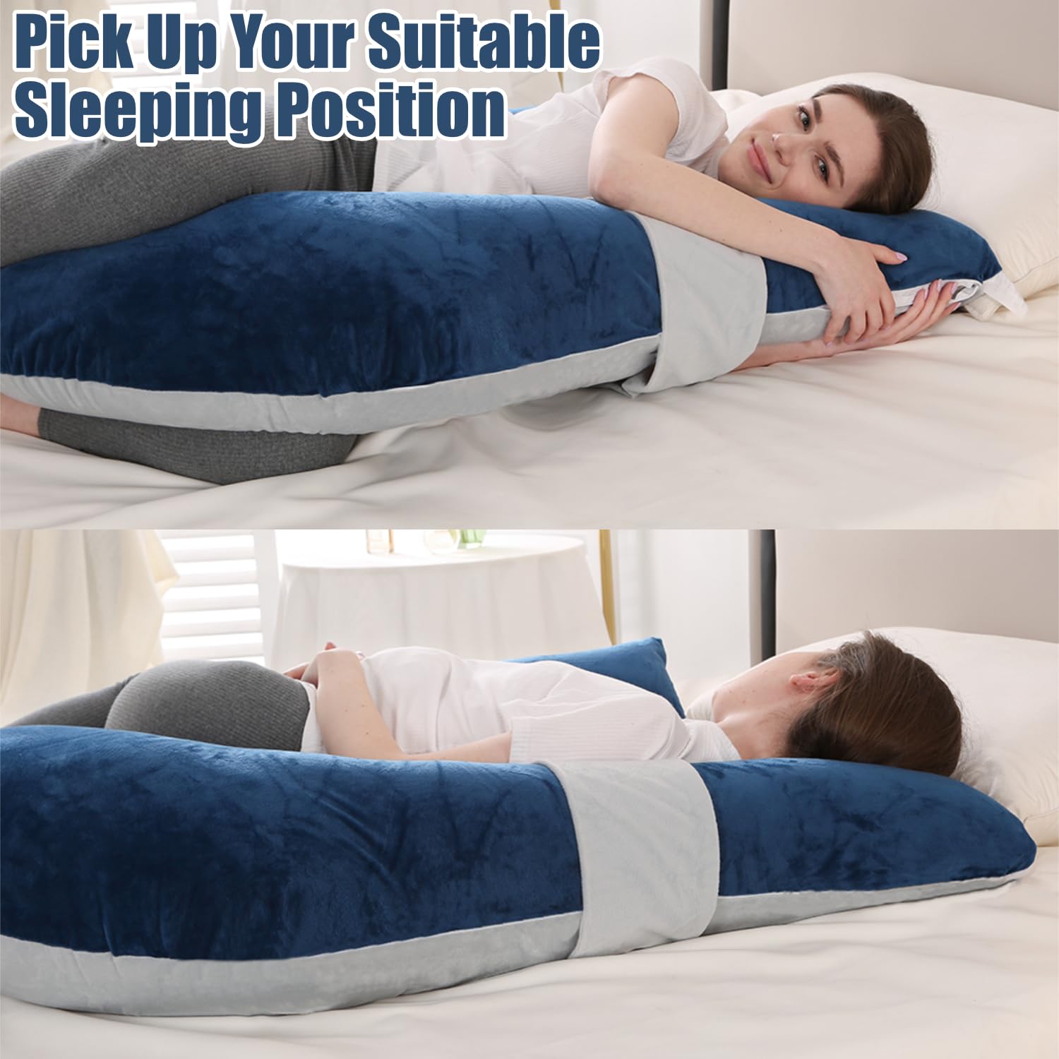 Anfrandce durable maternity pillow maintains shape for night-after-night use