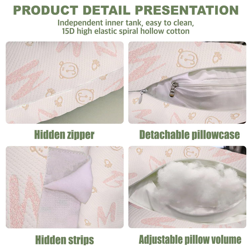 Anfrandce pregnancy pillow side-back-use supports both sleeping positions.