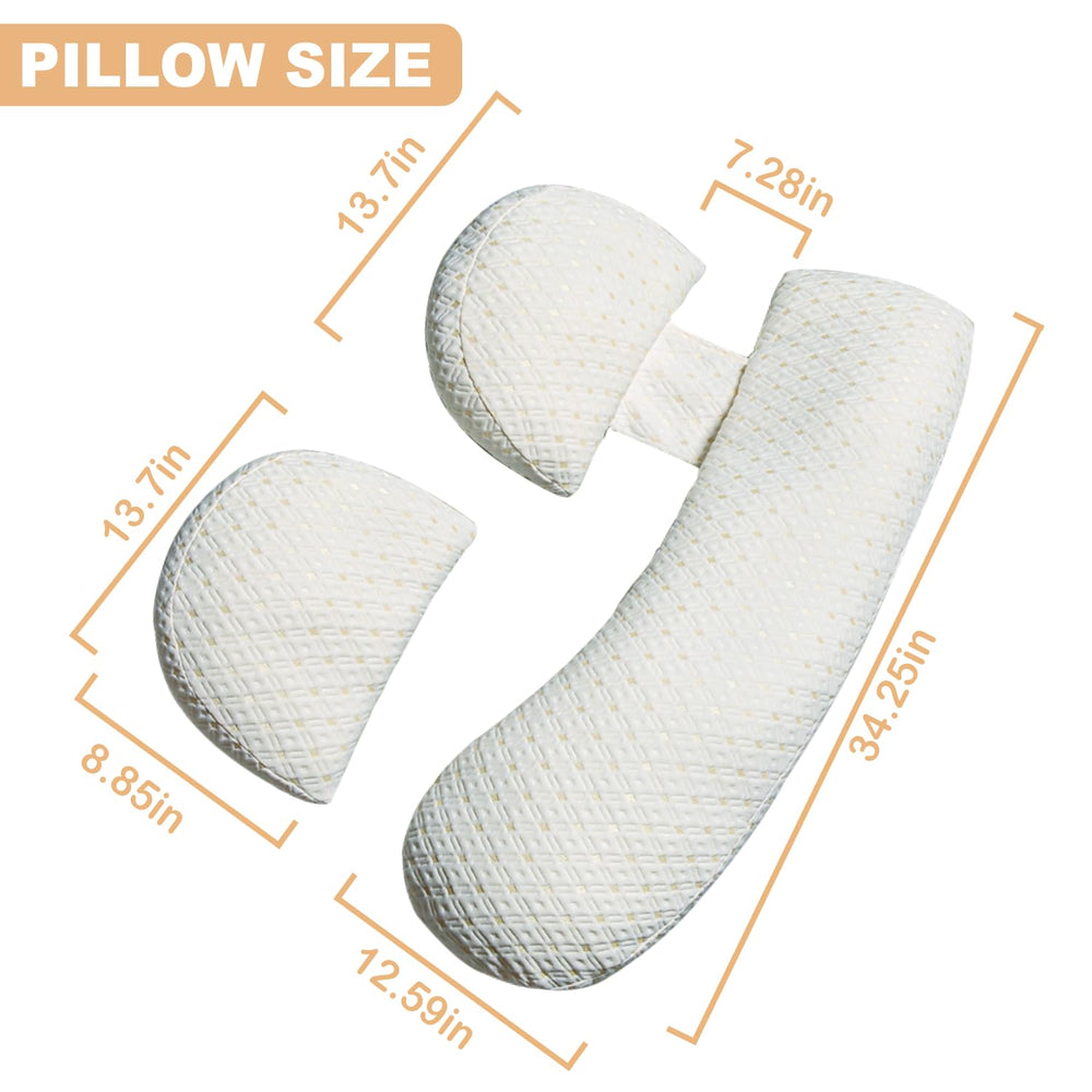 Anfrandce pregnancy pillow supports back belly legs for versatile comfort