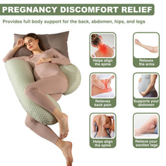 Anfrandce pregnancy pillow wrap-around-arms offers cocooning comfort for side sleeping.