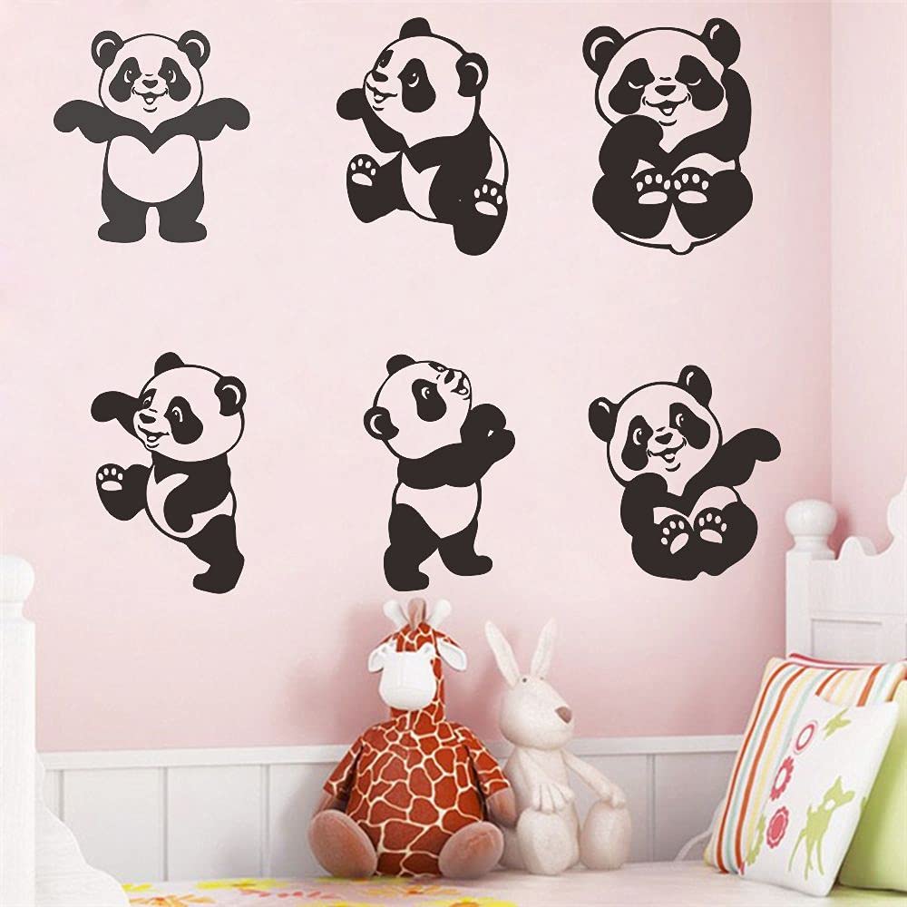ANFRJJI panda decor wall decal brings friendly wildlife vibe to kids' rooms