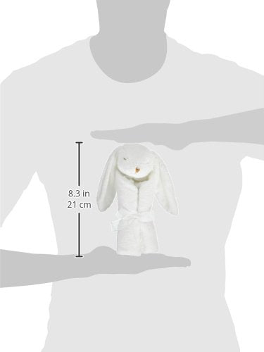 Angel Dear White Bunny Blankie in car seat illustrating nap ready softness