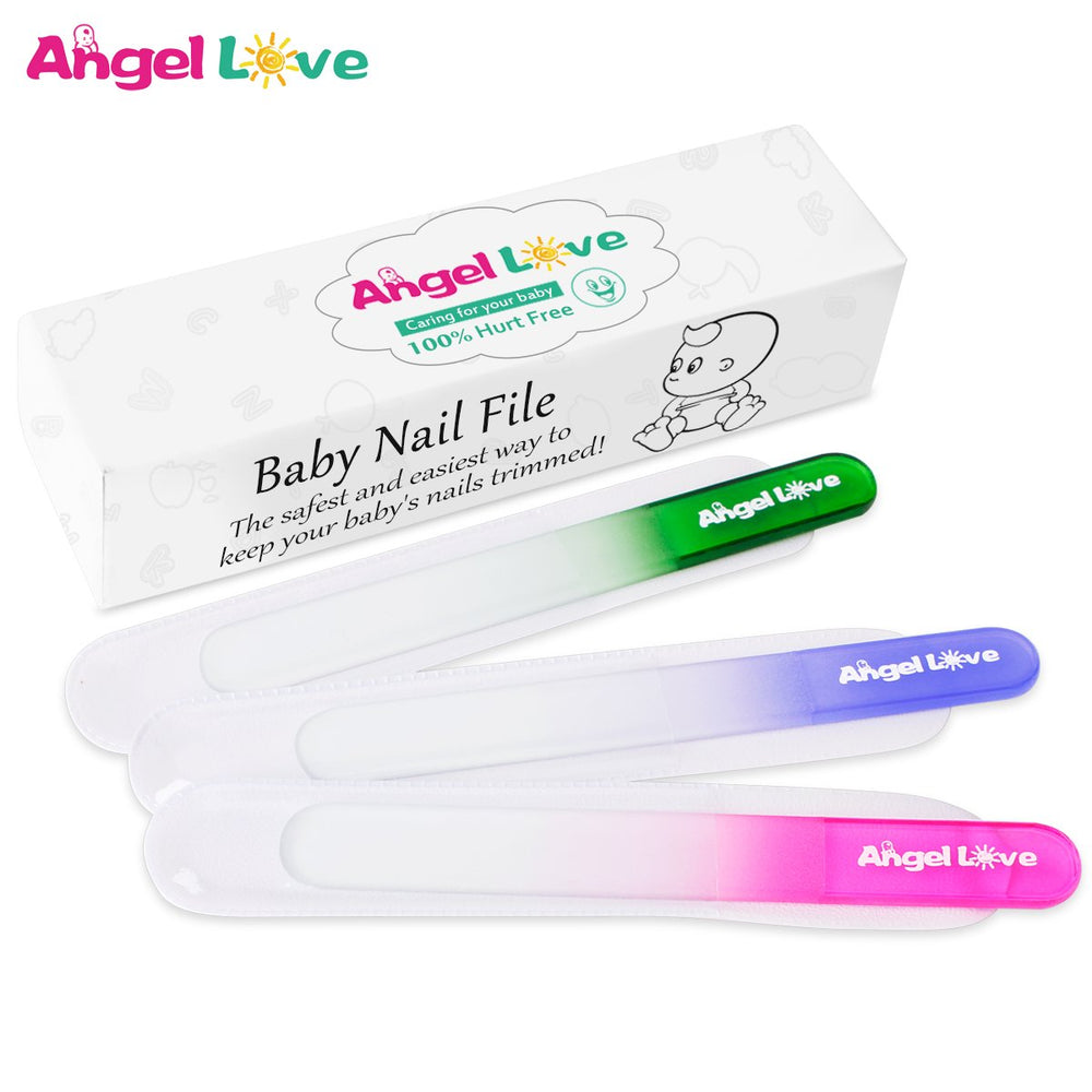 Angel Love emery board with soft grit prevents nail splits during toddler care.