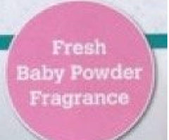 Angel of Mine bags with baby powder scent emphasizing fresh fragrance during diaper changes.