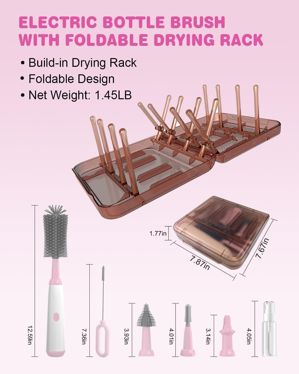 Angeland USB-C rechargeable battery powers continuous cleaning.