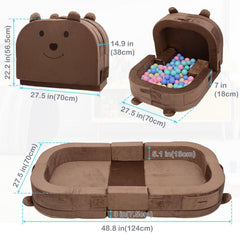 ANGELBECKE foldable travel bed with carry handles for easy transport.