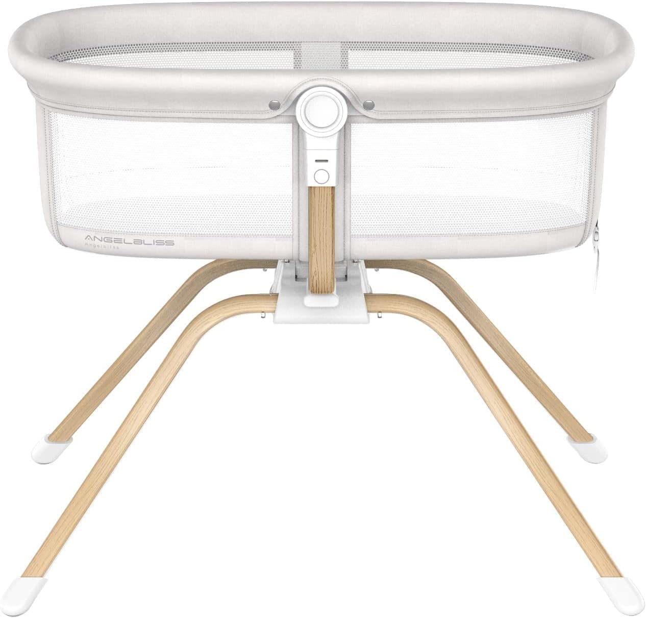 ANGELBLISS 3 in 1 bassinet bedside sleeper with patented rocking for stable motion.