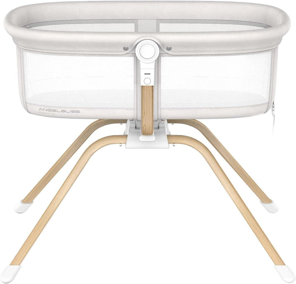 ANGELBLISS 3 in 1 bassinet bedside sleeper with patented rocking for stable motion.