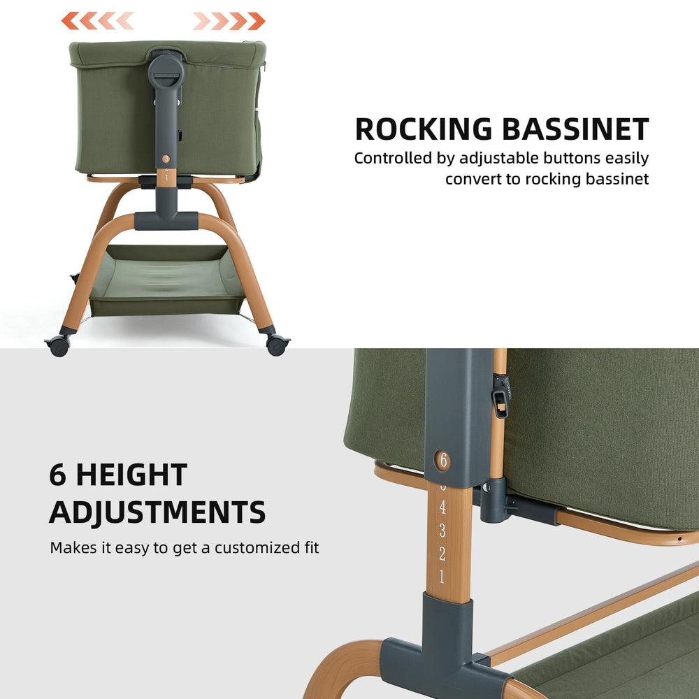 ANGELBLISS quick-fold design and wheels enable easy room-to-room movement.