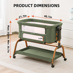 ANGELBLISS bedside attachment with 6-height adjustment for near-bed convenience.