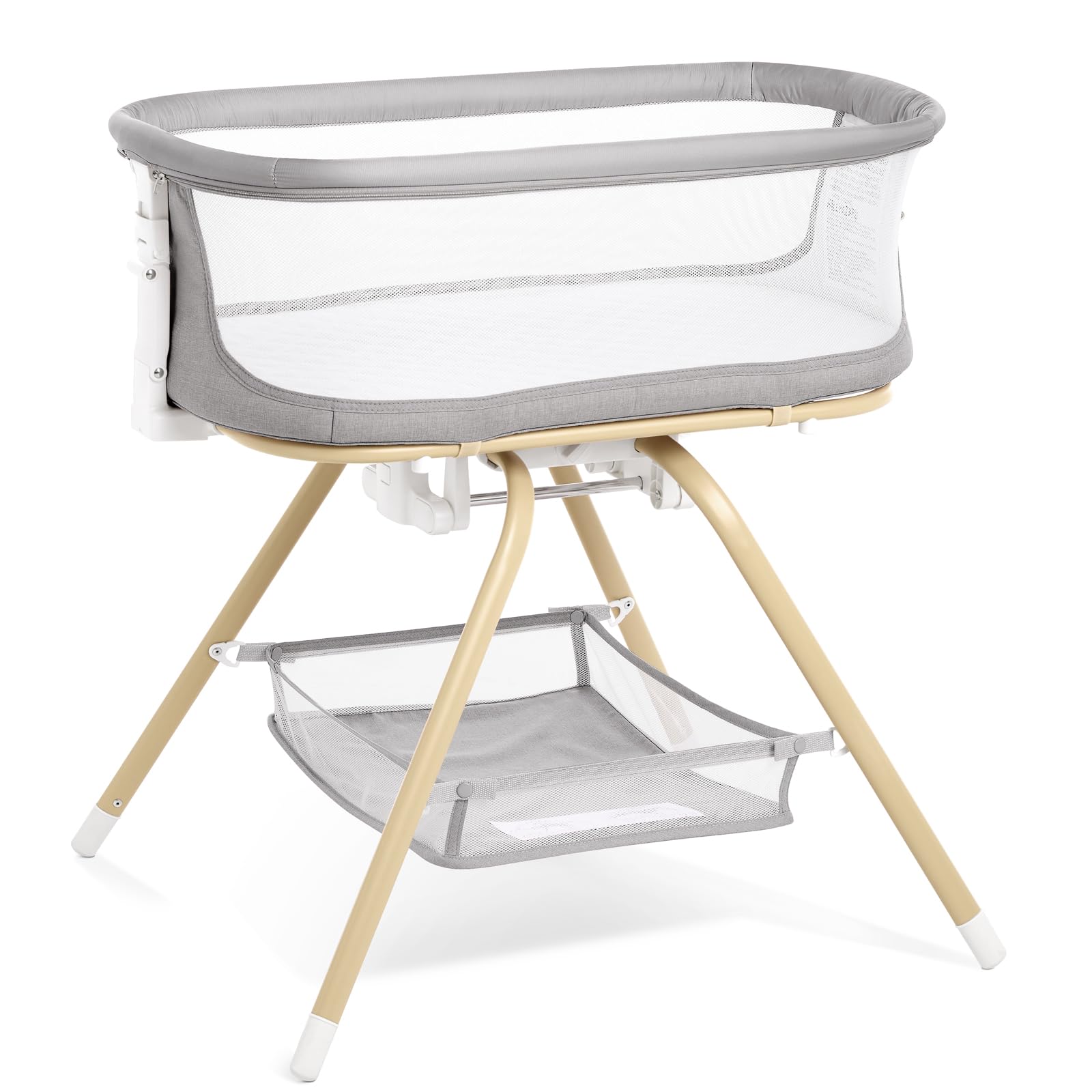 ANGELBLISS 3in1 bassinet bedside-crib provides close sleep access for nighttime feeding.