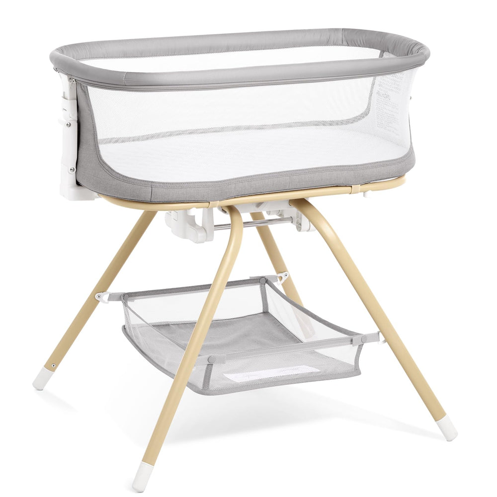 ANGELBLISS 3in1 bassinet bedside-crib provides close sleep access for nighttime feeding.