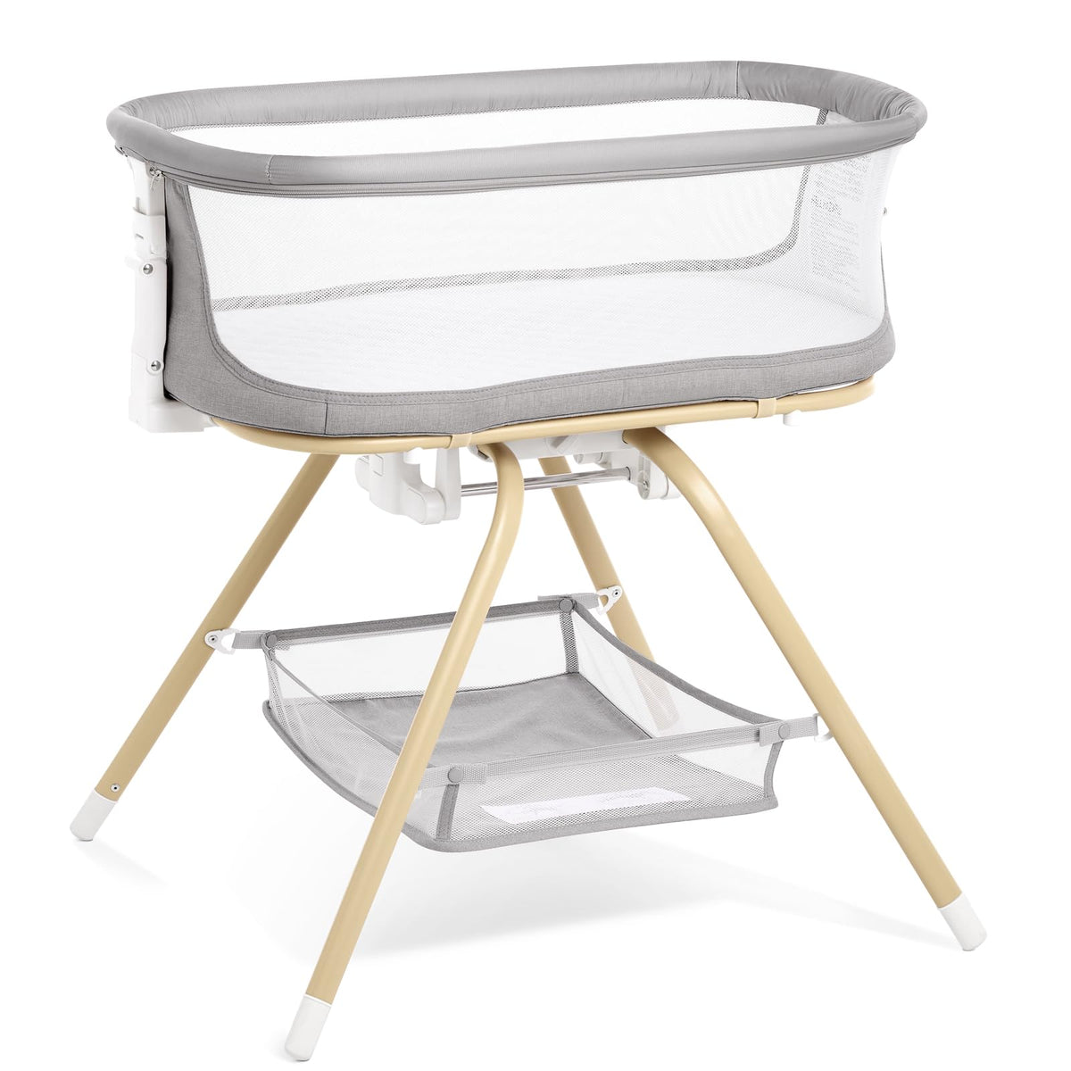 ANGELBLISS 3in1 bassinet bedside-crib provides close sleep access for nighttime feeding.