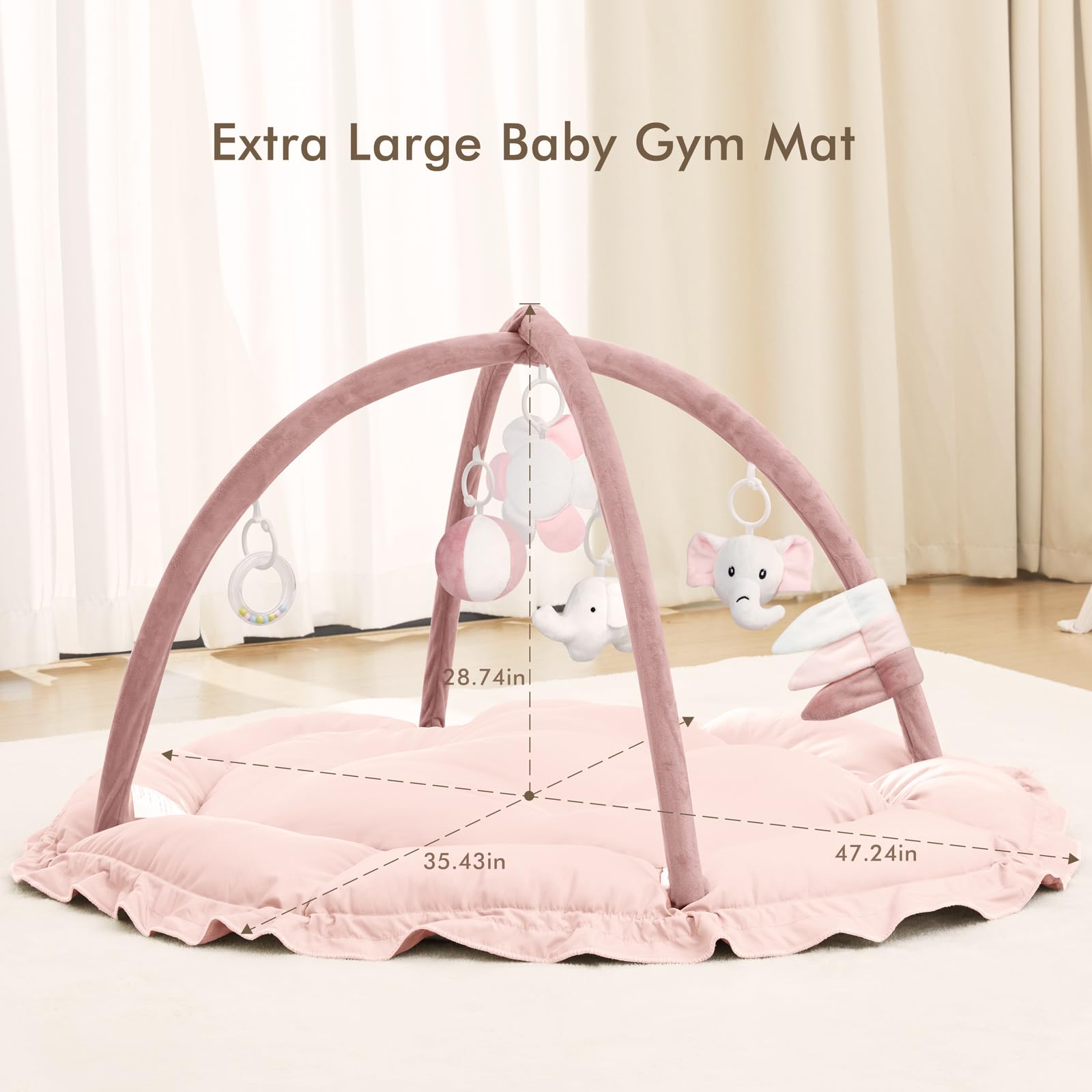 Angelbliss 5in1 baby play gym safety playpen showcasing open play space.