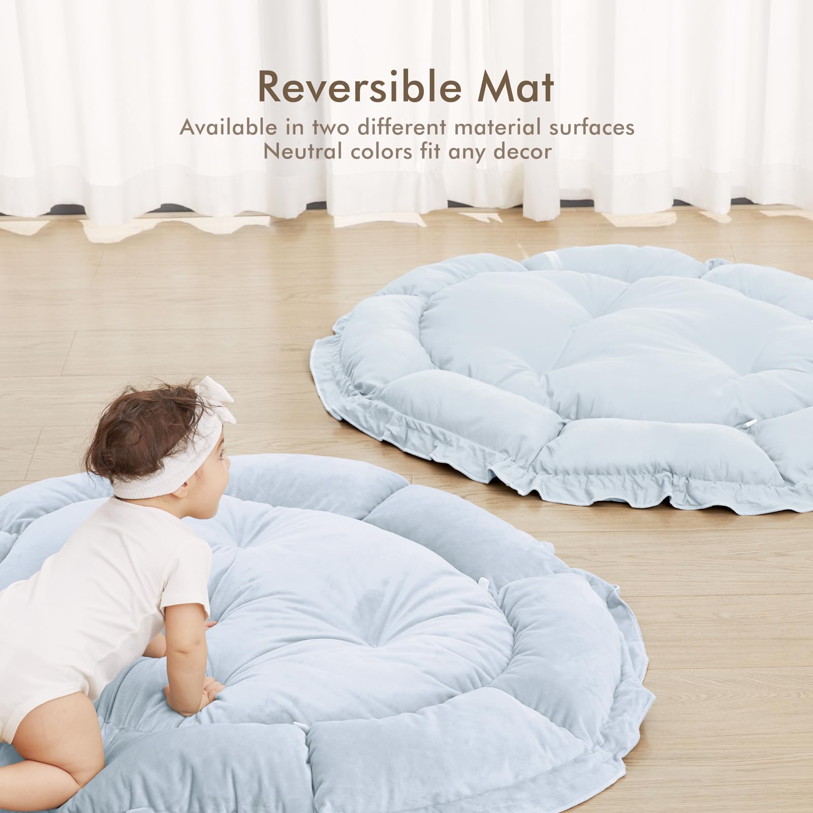 ANGELBLISS portable design and machine washable fabric enable easy setup and moving between rooms.
