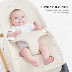 ANGELBLISS bouncer harness – secure 3-point design for safety.