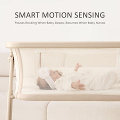 Angelbliss mattress provides a soft, secure resting surface for infant comfort.