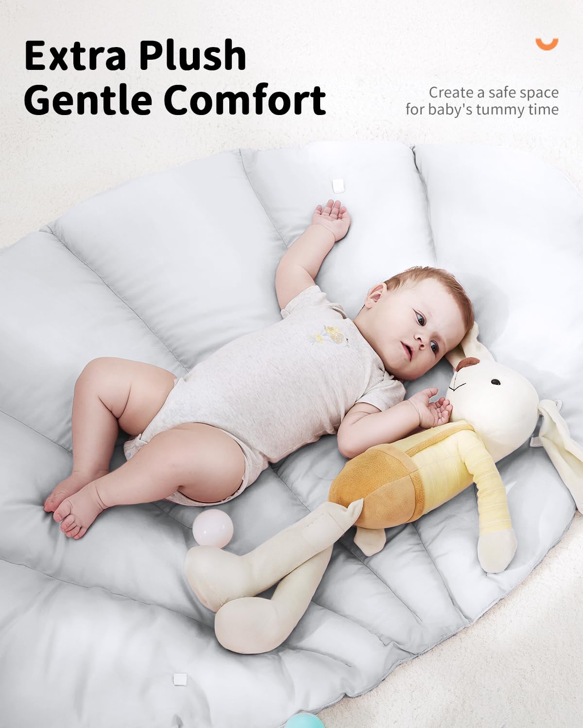ANGELBLISS Baby Play Gym Mat thick soft cushion supports comfortable play and longer engagement