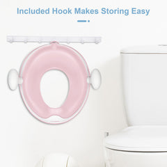 ANGELBLISS pink splash guard protects bathroom surfaces from spills.