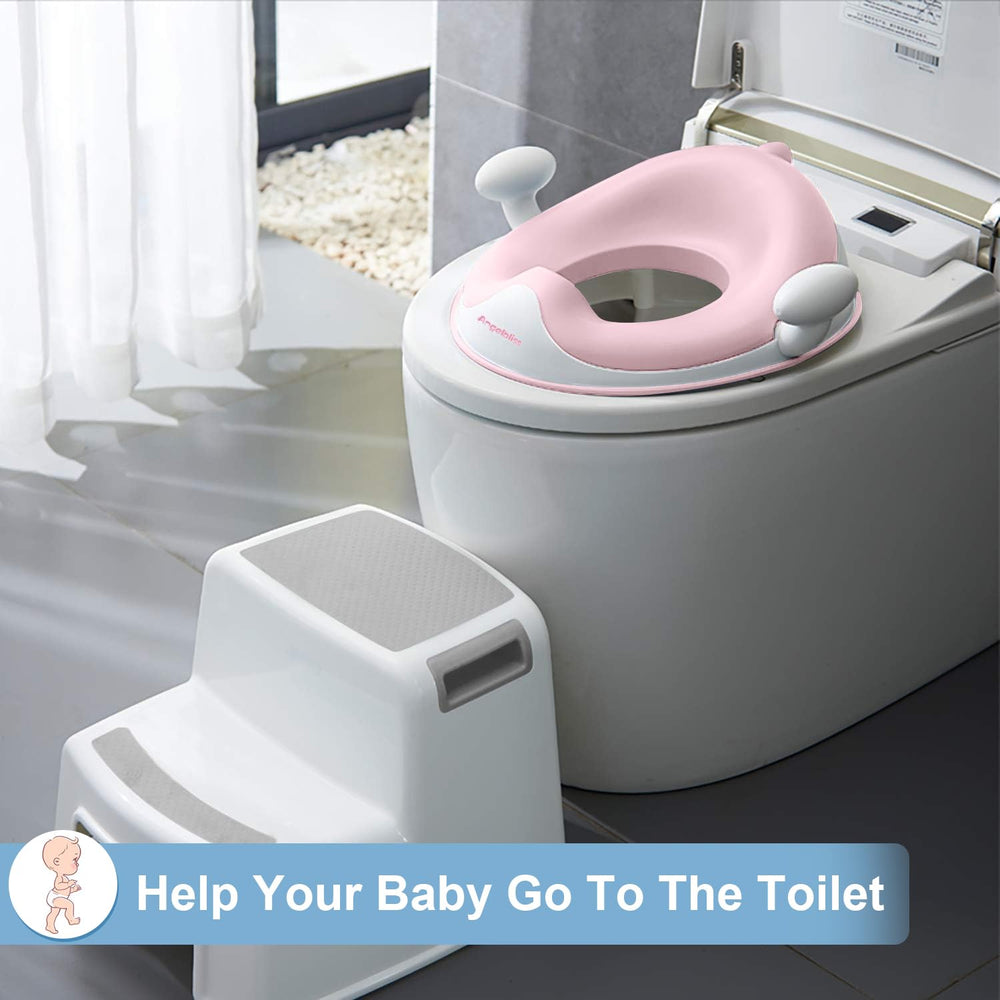 ANGELBLISS pink storage-ready seat demonstrates easy stand-up storage after use.