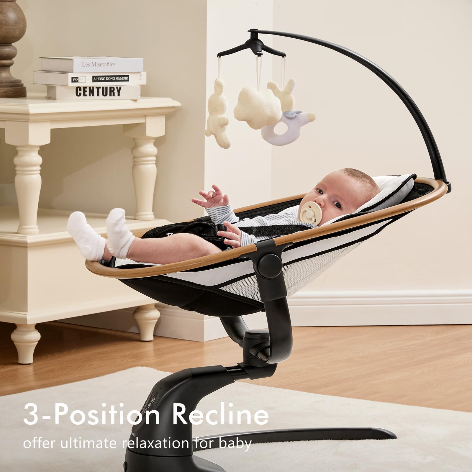 Angelbliss baby swing Bluetooth lullabies streams calming music for baby