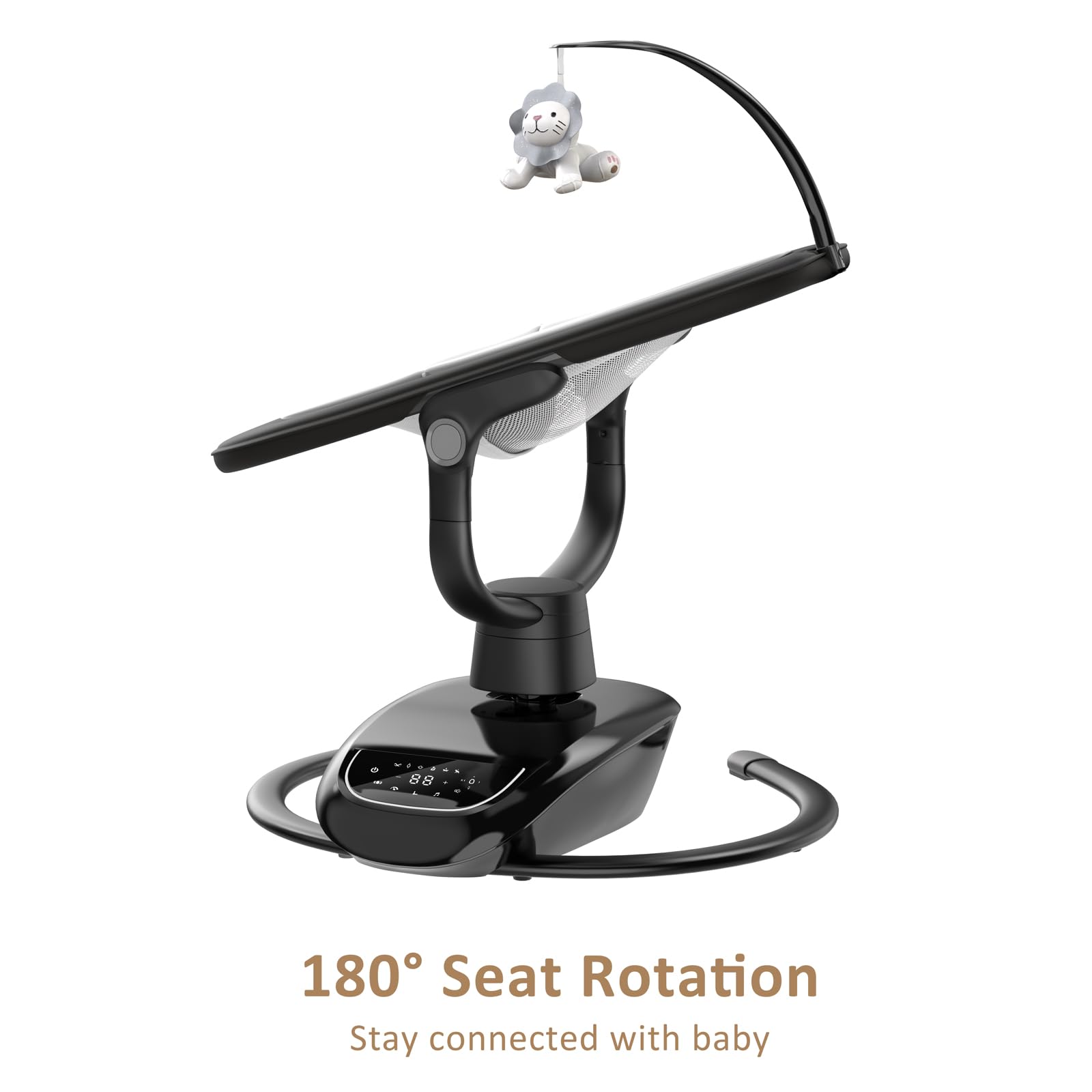 Angelbliss baby swing with four speeds enables tailored rocking.