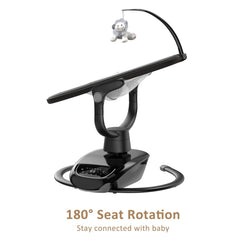 Angelbliss baby swing with four speeds enables tailored rocking.