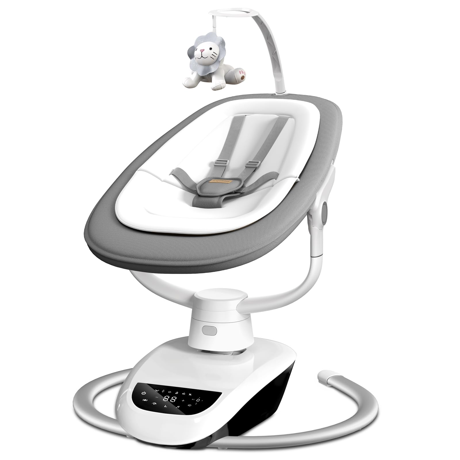 Angelbliss baby swing grey with 3D motion for soothing naps