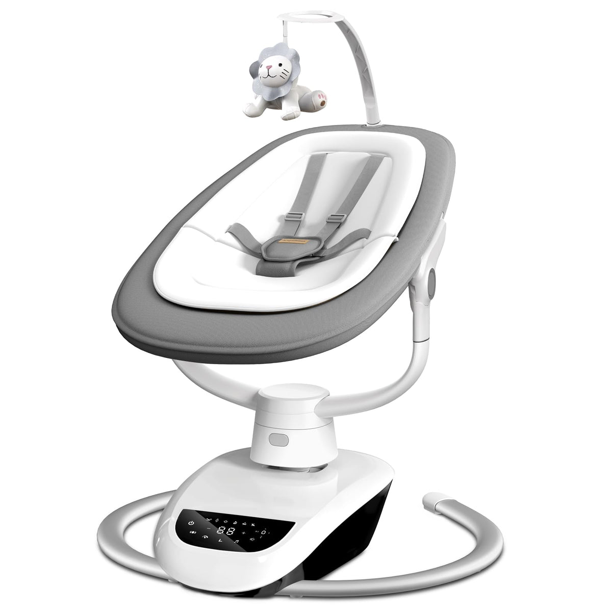 Angelbliss baby swing grey with 3D motion for soothing naps