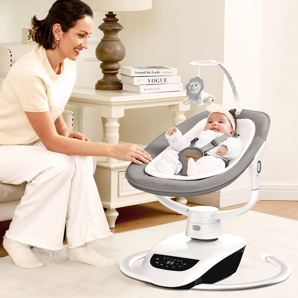 Angelbliss baby swing grey 13 lullabies for soothing melodies