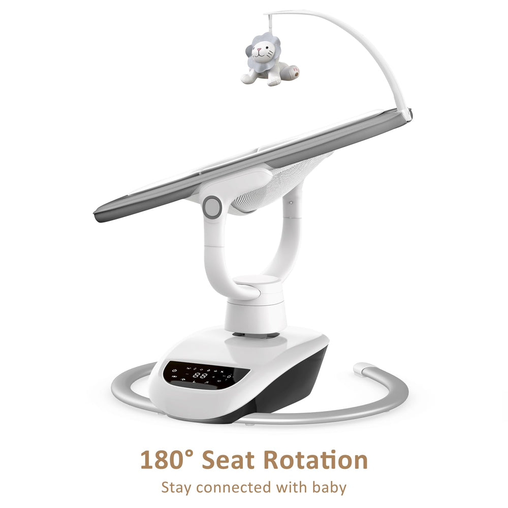 Angelbliss baby swing grey remote control for quick adjustments