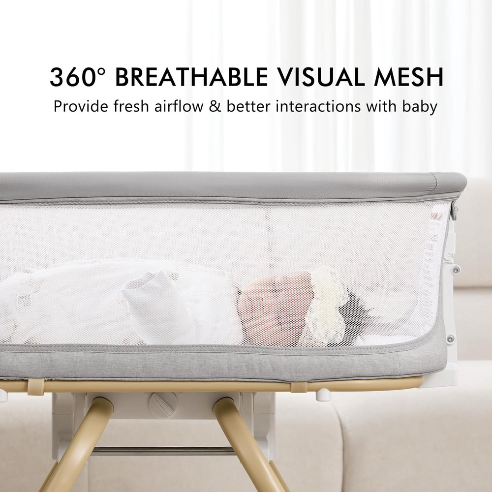 ANGELBLISS allaround-mesh offers ventilation and visibility for baby comfort.