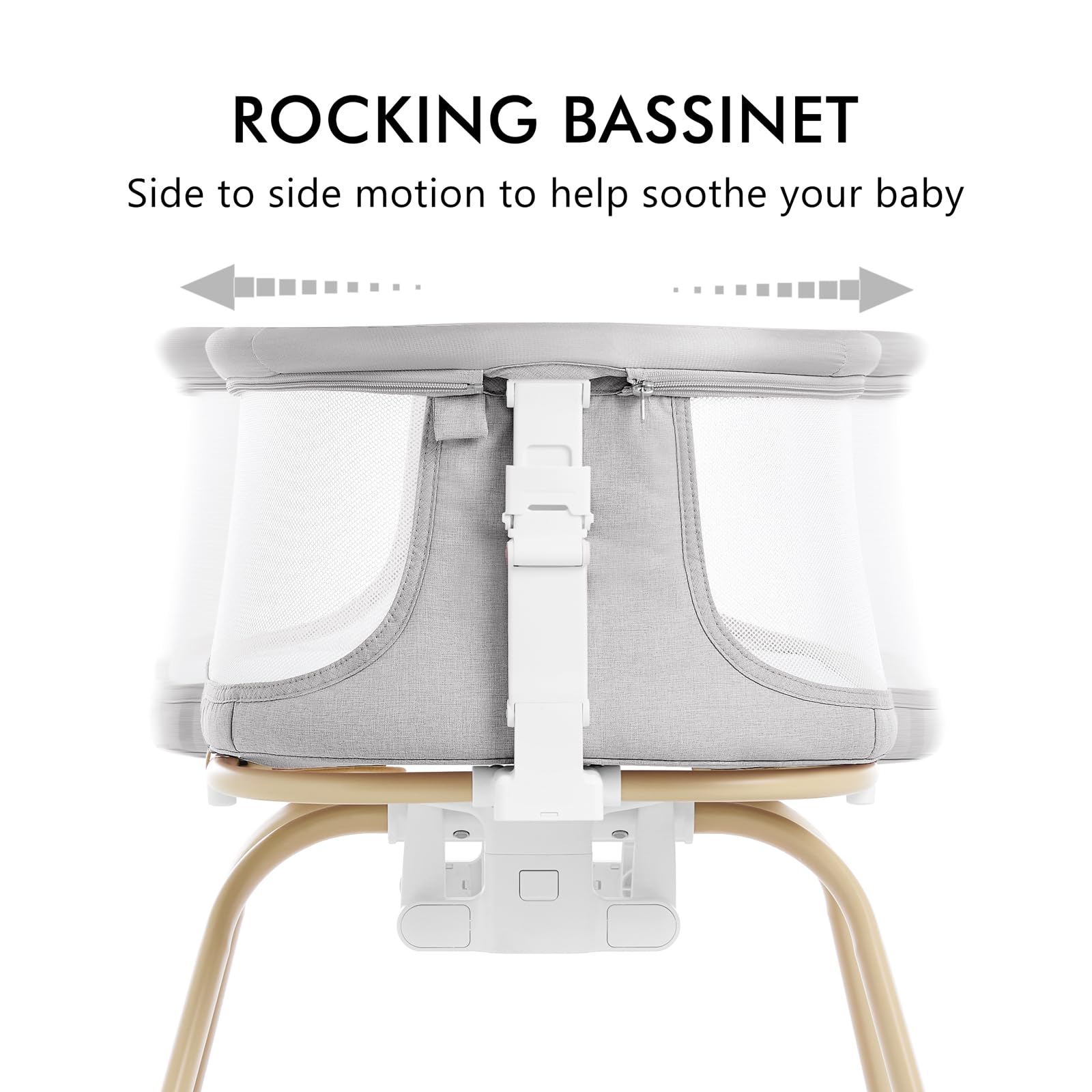 ANGELBLISS bassinet lightweight and portable for quick rearranging.