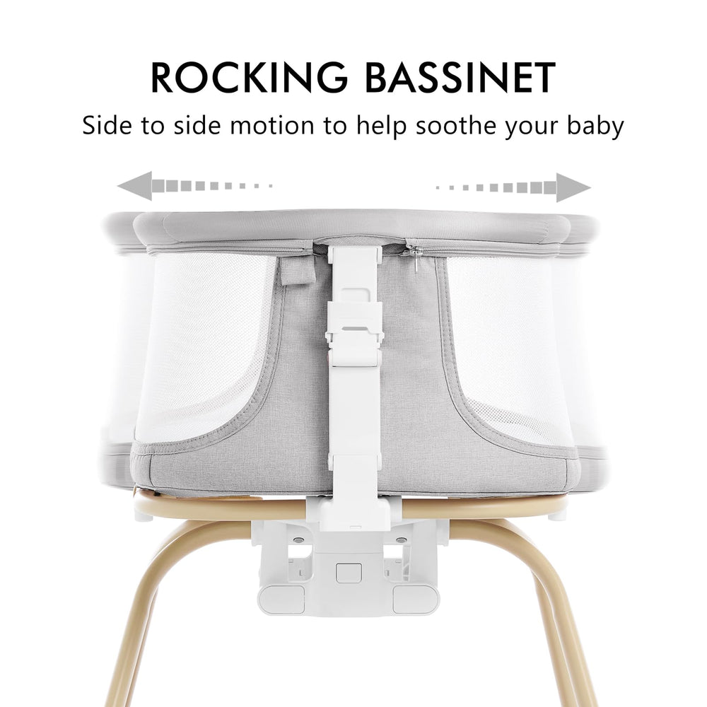 ANGELBLISS bassinet lightweight and portable for quick rearranging.