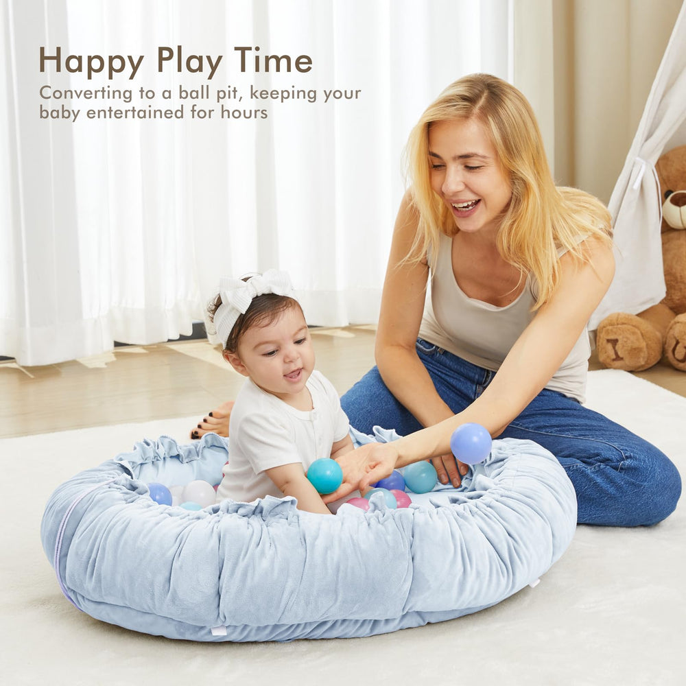 ANGELBLISS large mat spacious area supports tummy time and safe hands-on exploration.