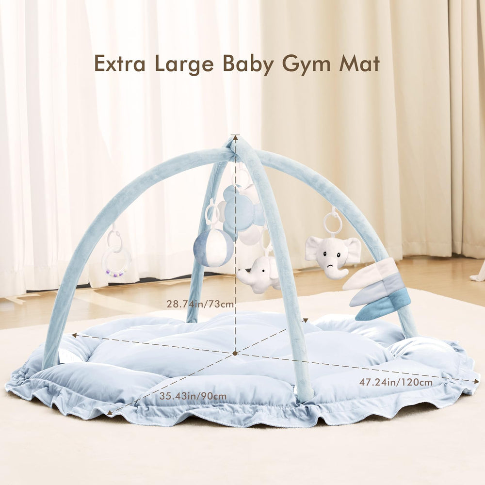 ANGELBLISS light blue color complements home decor while providing a neutral, distraction-free play space.
