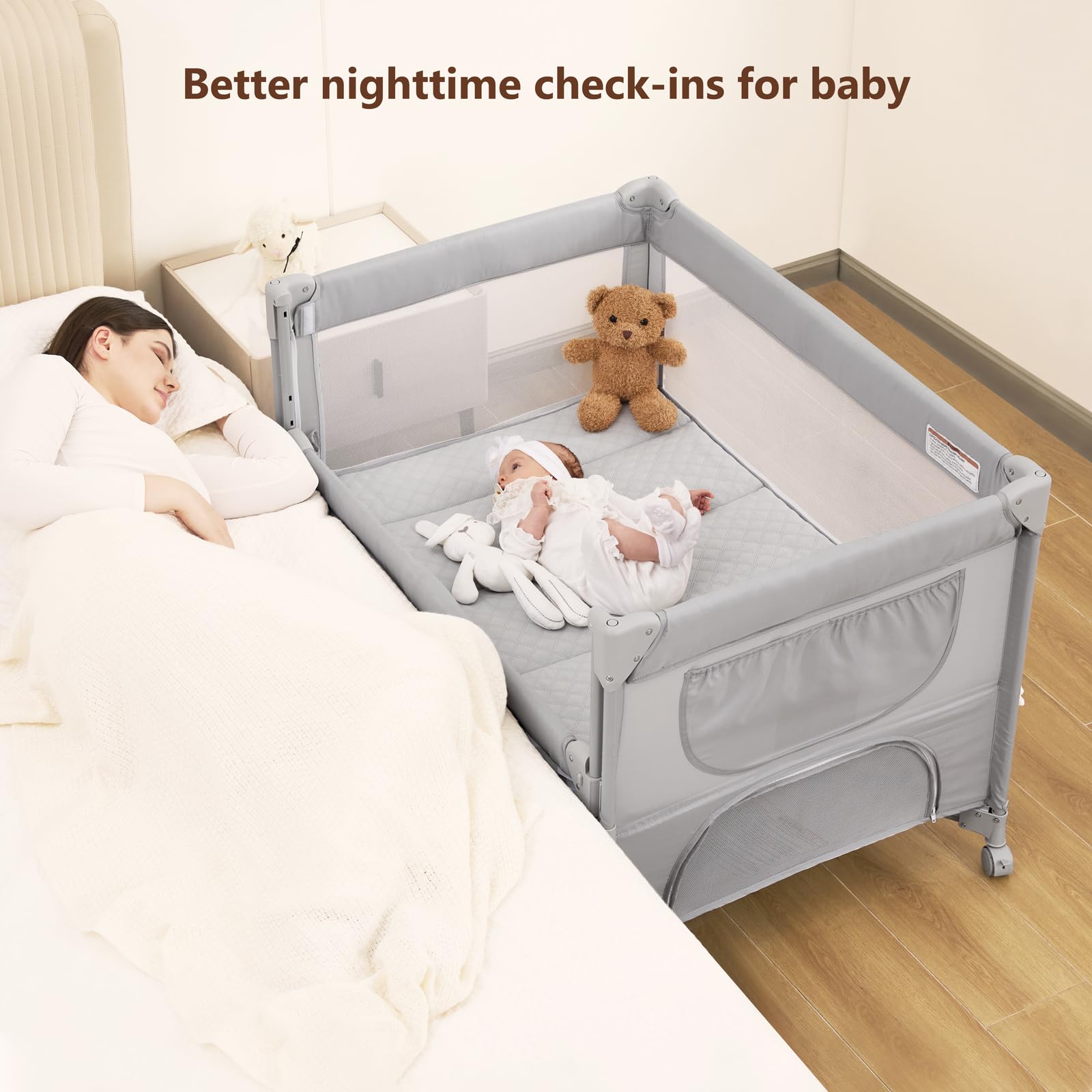 Angelbliss pack-and-play with mattress ready for safe sleep and play