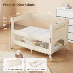 Angelbliss pack-and-play with mattress for versatile rest and play.