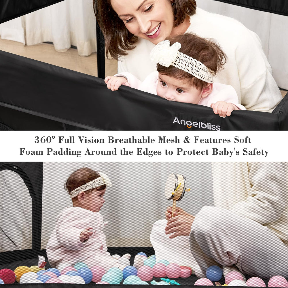 ANGELBLISS reinforced steel frame delivers sturdy support for active toddlers.